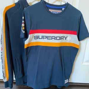 Superdry Sports Athletic T shirt and Zip up Hoodie